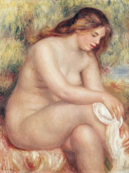 Schilderij op canvas Bather Drying Herself, c.1910