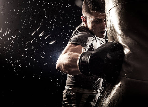 Schilderij op canvas Boxing power