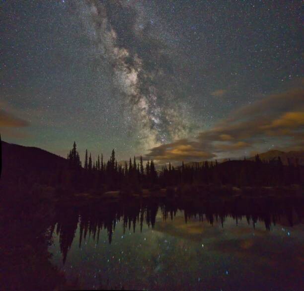 Obraz na plátne Galactic Dust Night sky