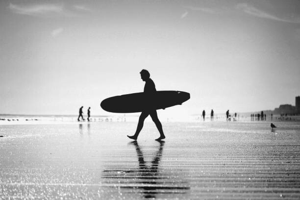 Schilderij op canvas Surfer