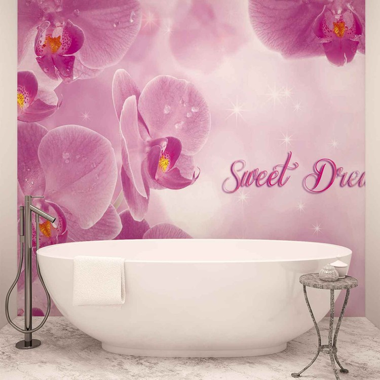 Carta Da Parati Rosa.Carta Da Parati Fiori Orchidee Rosa Europosters It