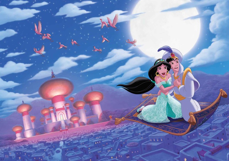 Carta da parati - Principesse Disney Jasmine Aladdin