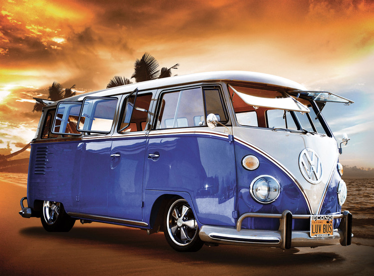 Carta Da Parati Volkswagen Camper Van Sunset Europostersit