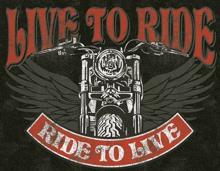 Cartel de metal Live to Ride - Bike
