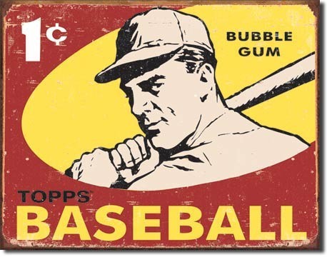 Cartel de metal TOPPS - 1959 baseball