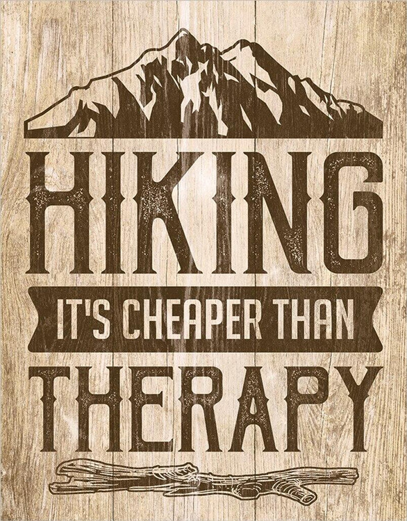 Cartello in metallo Hiking - Therapy
