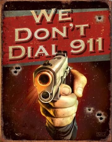 Cartello in metallo JQ - We Don't Dial 917