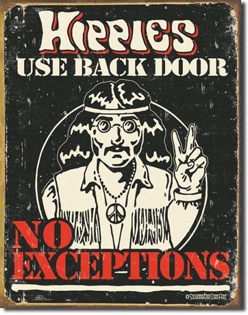 Cartello in metallo SCHONBERG - hippies