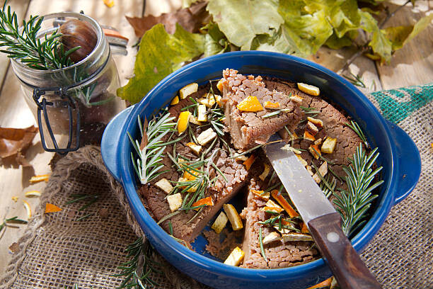 Samolepka Chestnut flour cake with orange and rosemary