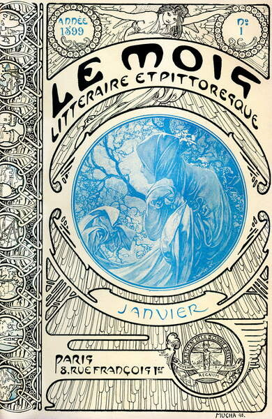 Samolepka Cover of the magazine The Litterary and Picturesque Month