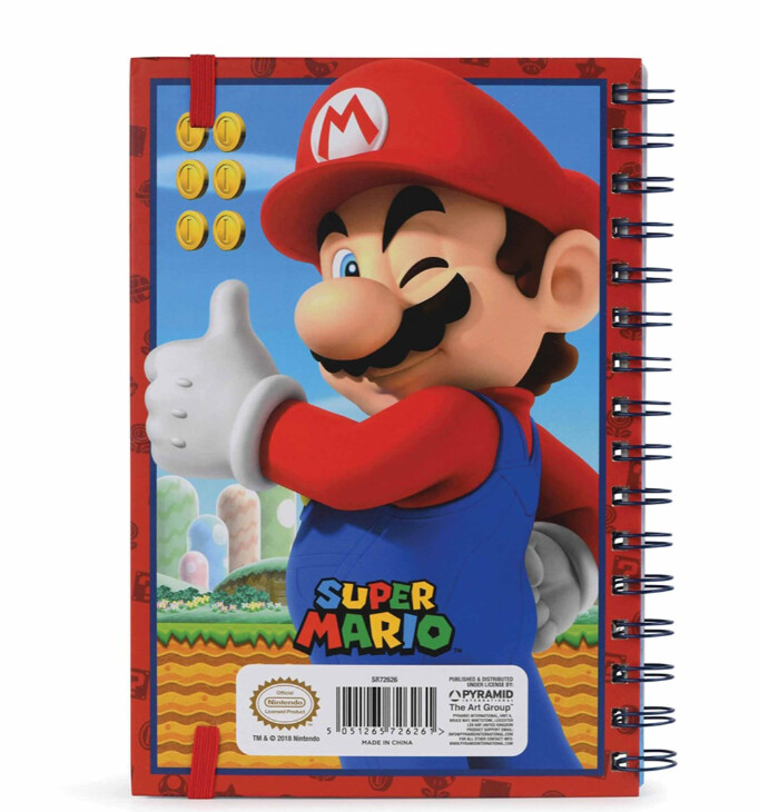 Cuaderno, diario Super Mario - Mario | Ideas para regalos originales