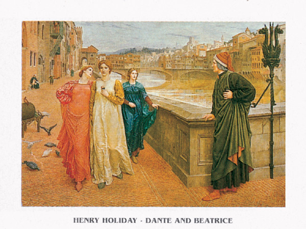 Dante and Beatrice Festmény reprodukció