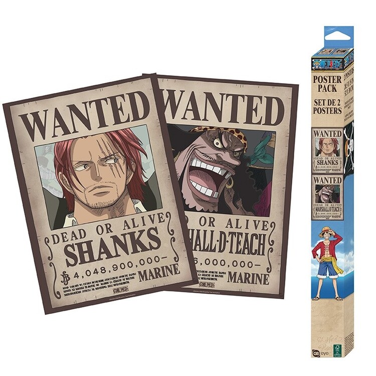 Dárkový set One Piece - Wanted Shanks & Blackbeard