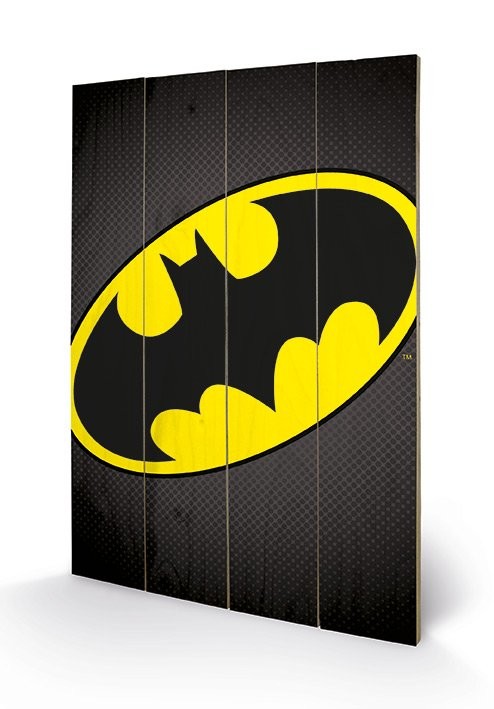 Bild Auf Holz Dc Comics Batman Symbol Bei Europosters