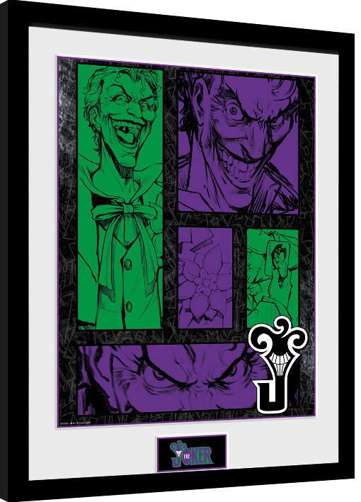 Zarámovaný plakát DC Comics - Joker Panels