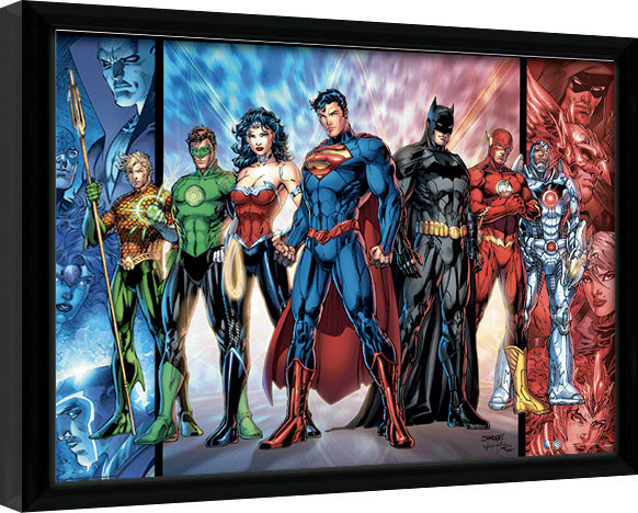 Inramad poster DC Comics - Justice League United
