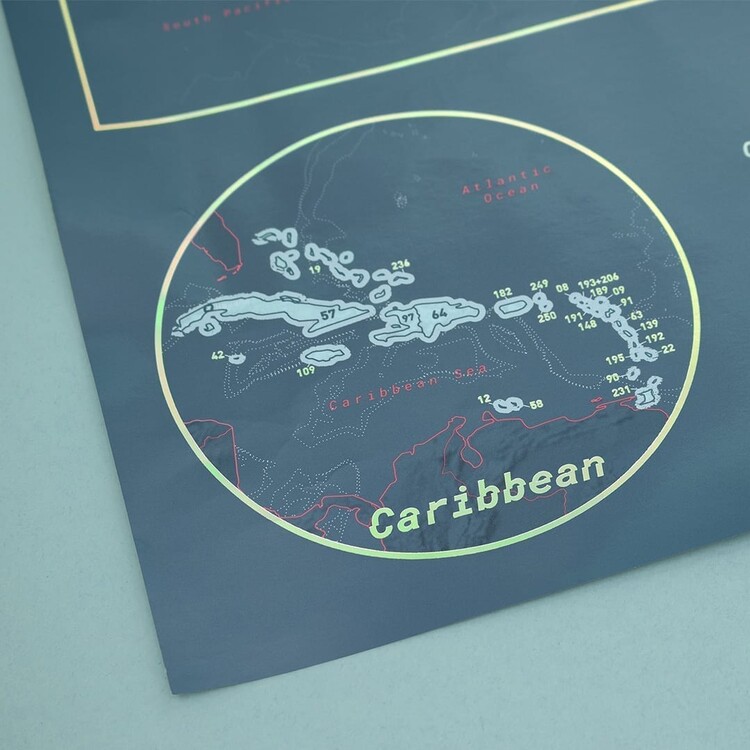 Stírací mapa Rainbow Edition