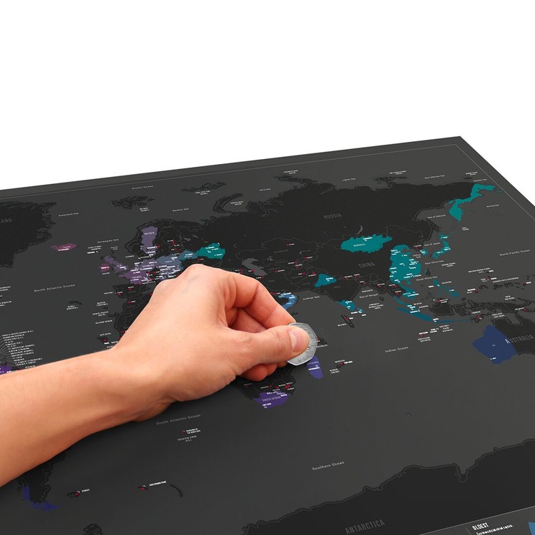 Stírací mapa World Capitals Edition