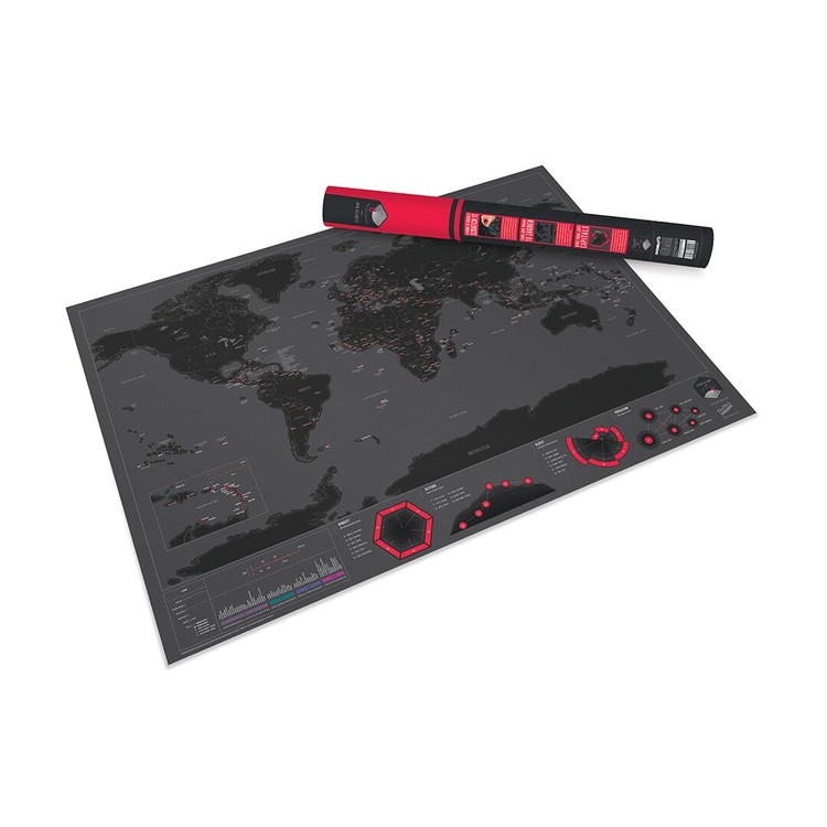 Stírací mapa World Capitals Edition