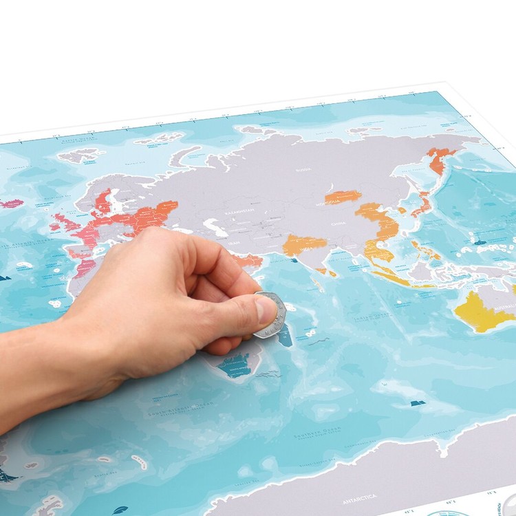 Stírací mapa World Ocenas Edition