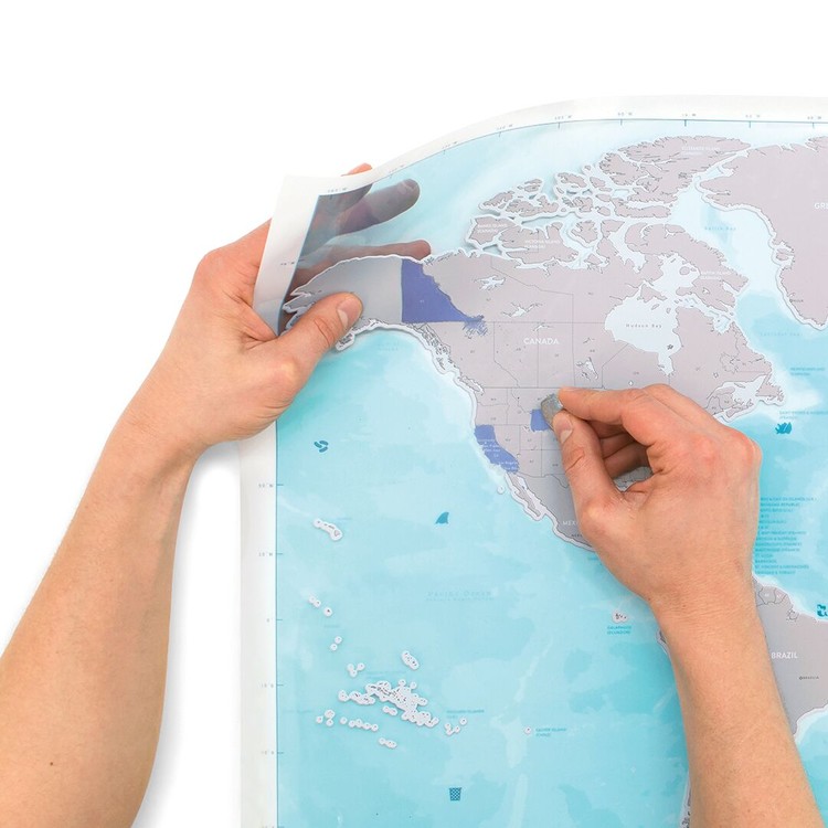 Stírací mapa World Ocenas Edition