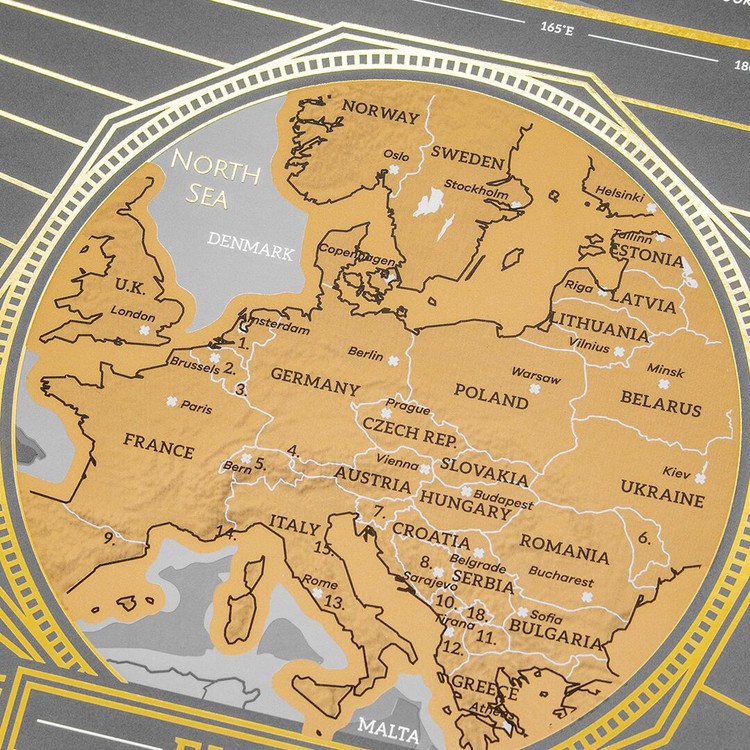 Stírací mapa World X Edition