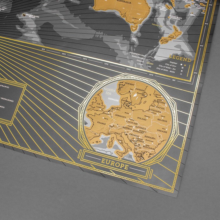 Stírací mapa World X Edition