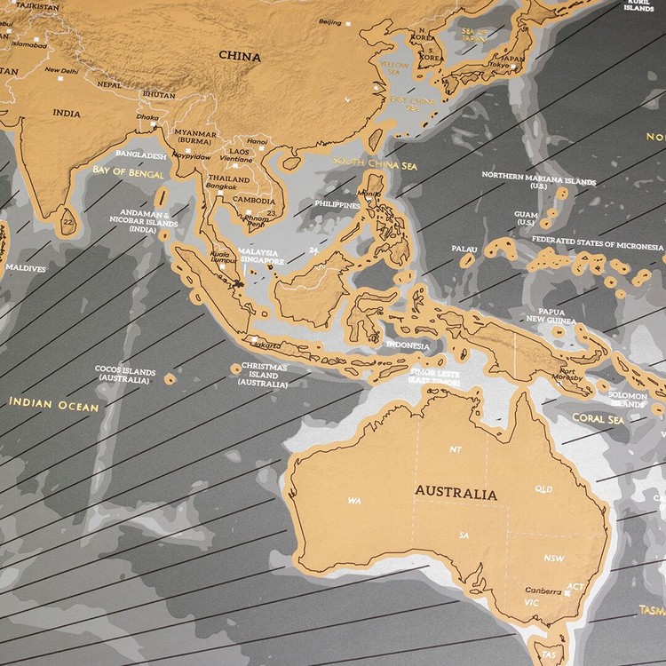Stírací mapa World X Edition