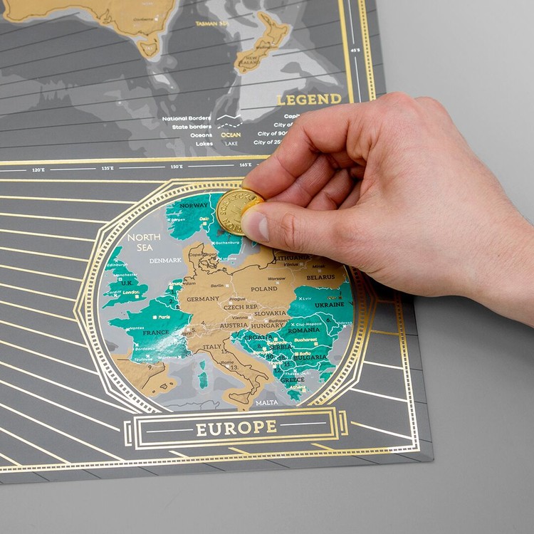 Stírací mapa World X Edition