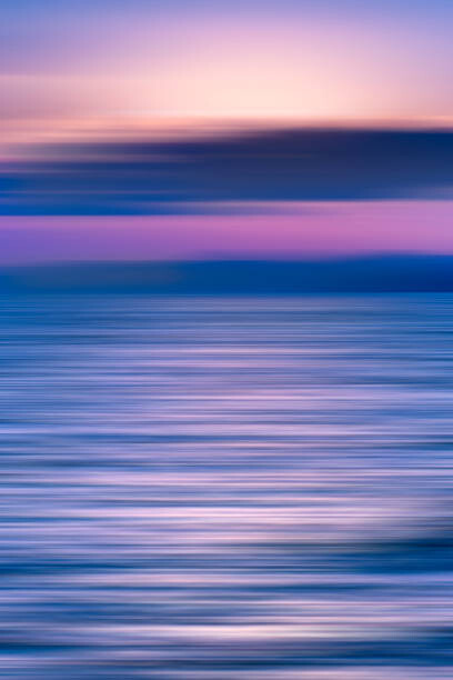 Samolepka Dreamy seascape sunset. Motion blur, vivid colors