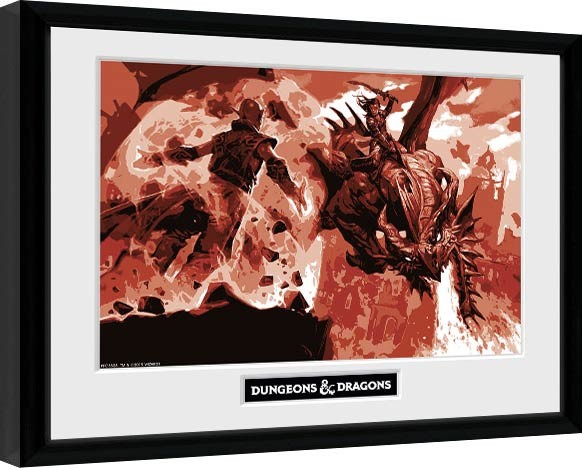 Zarámovaný plakát Dungeons & Dragons - Red Dragon