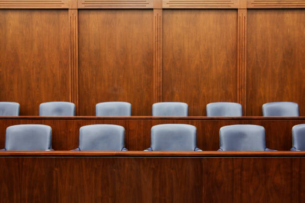 Samolepka Empty chairs in jury box