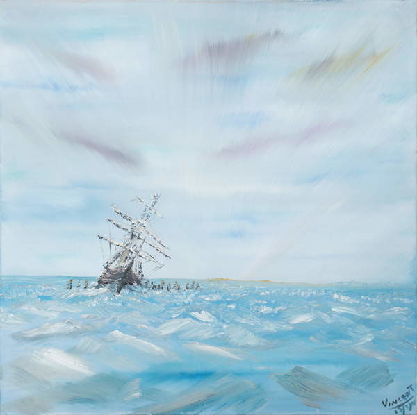 Samolepka Endurance trapped by Antarctic Ice, 2014,