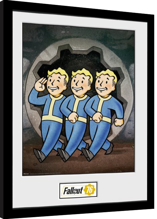 Πλαισιωμένη αφίσα Fallout 76 - Vault Boys