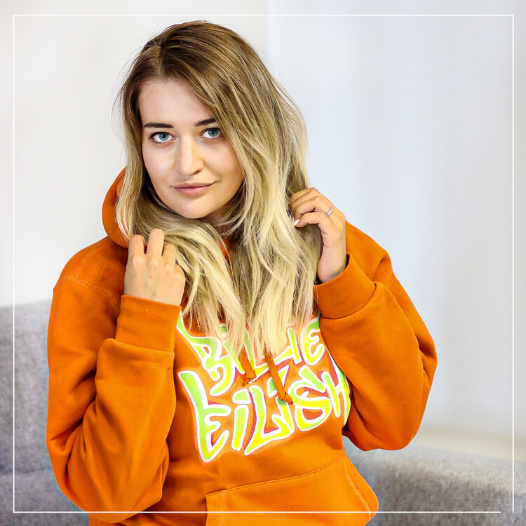 Orange billie clearance eilish hoodie