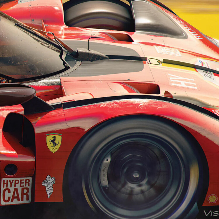 Εκτύπωση έργου τέχνης Ferrari 499P - 24h Le Mans - 100th Anniversary - 2023