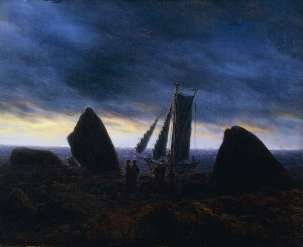 Samolepka Fishing Boat Passing Figures