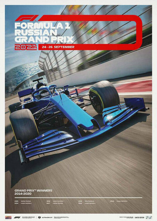 Umělecký tisk Formula 1 Vtb Russian Grand Prix 2021 - Limited Edition