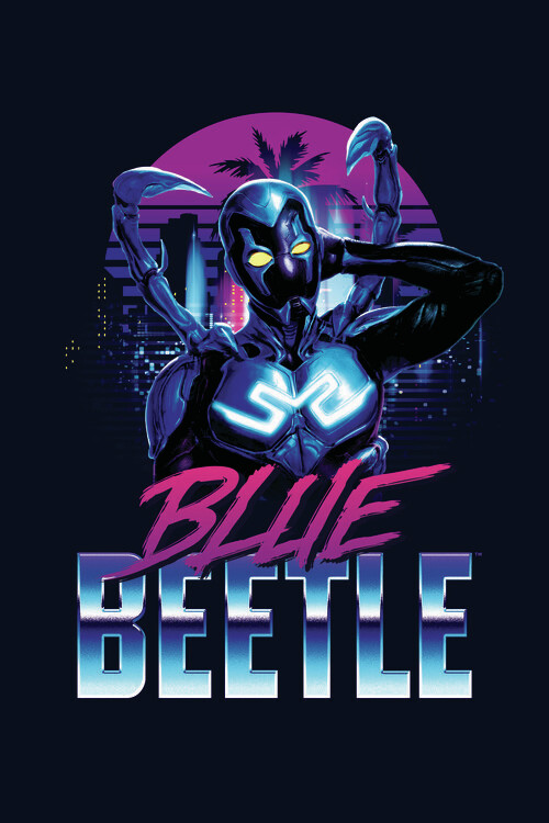 Behang Blue Beetle - Night Pose