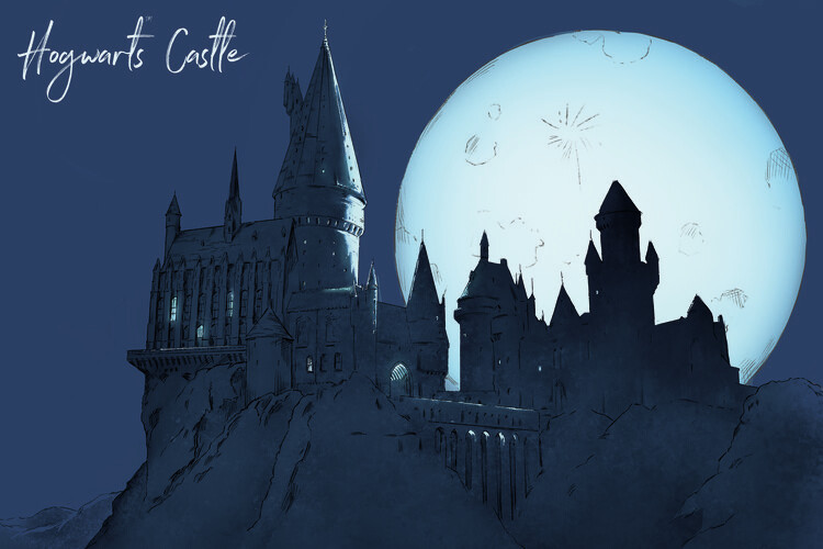 Behang Harry Potter - Hogwarts Castlle