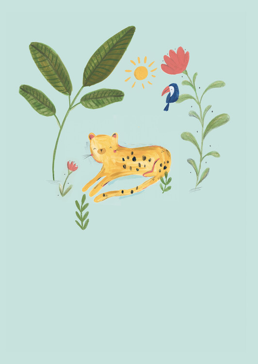 Fotobehang Jungle leopard