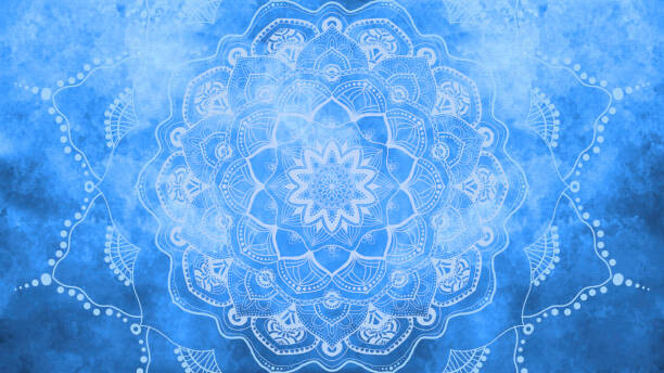 Behang Mandala - Hand-drawn mandala design on