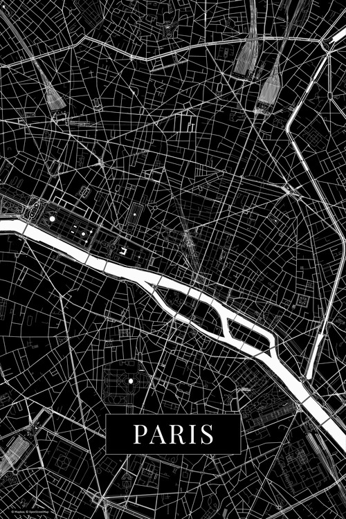 Behang Paris black