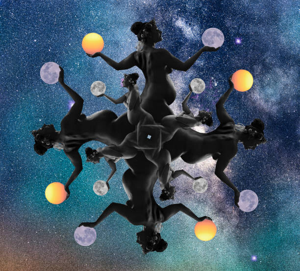 Behang Pattern created by multiple exposure of