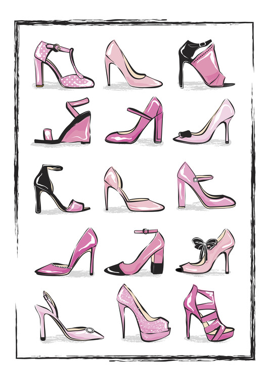 Pink Shoes Fotobehang