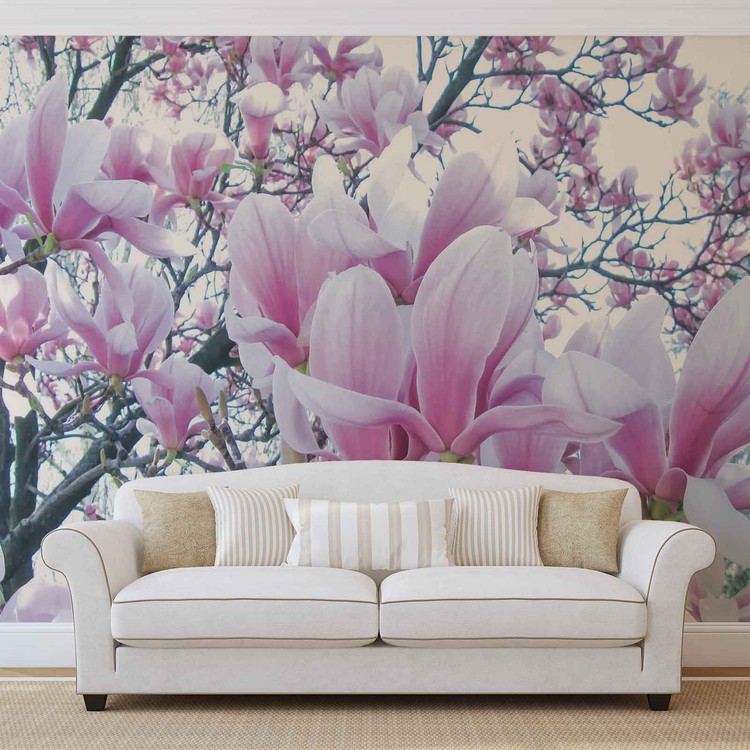 Fotomural Flores Magnolia, Papel pintado 