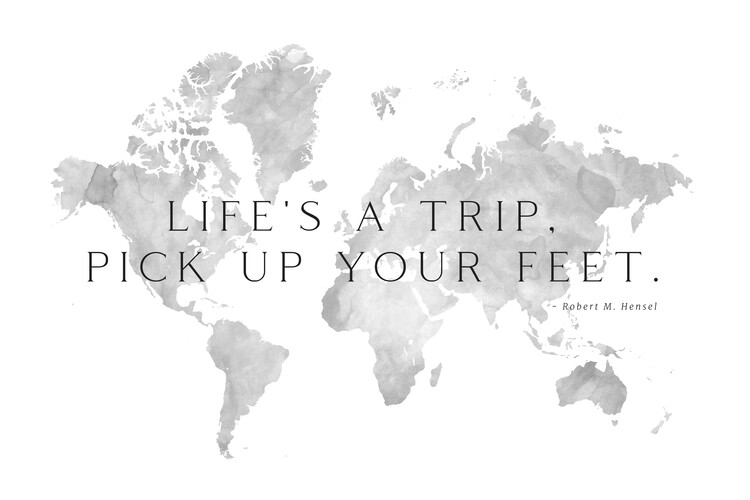 Fotomural Life's a trip world map