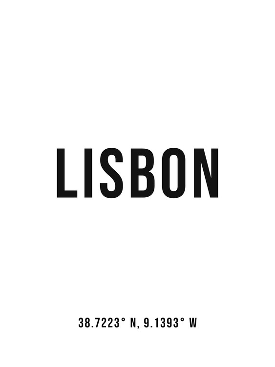 Fotomural Lisbon simplecoordinates