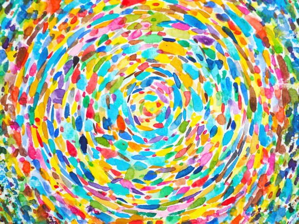 Fototapet abstract colorful spiral artwork spiritual imagine