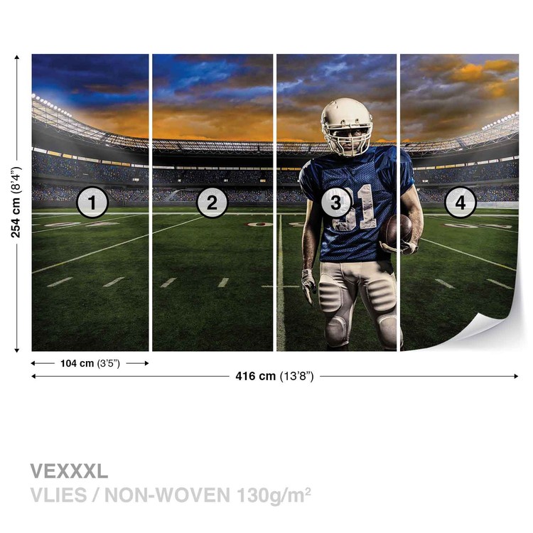 American Football Stadium Fototapet | Kjøp hos Europosters Football Stadium Fototapet | Kjøp hos Europosters